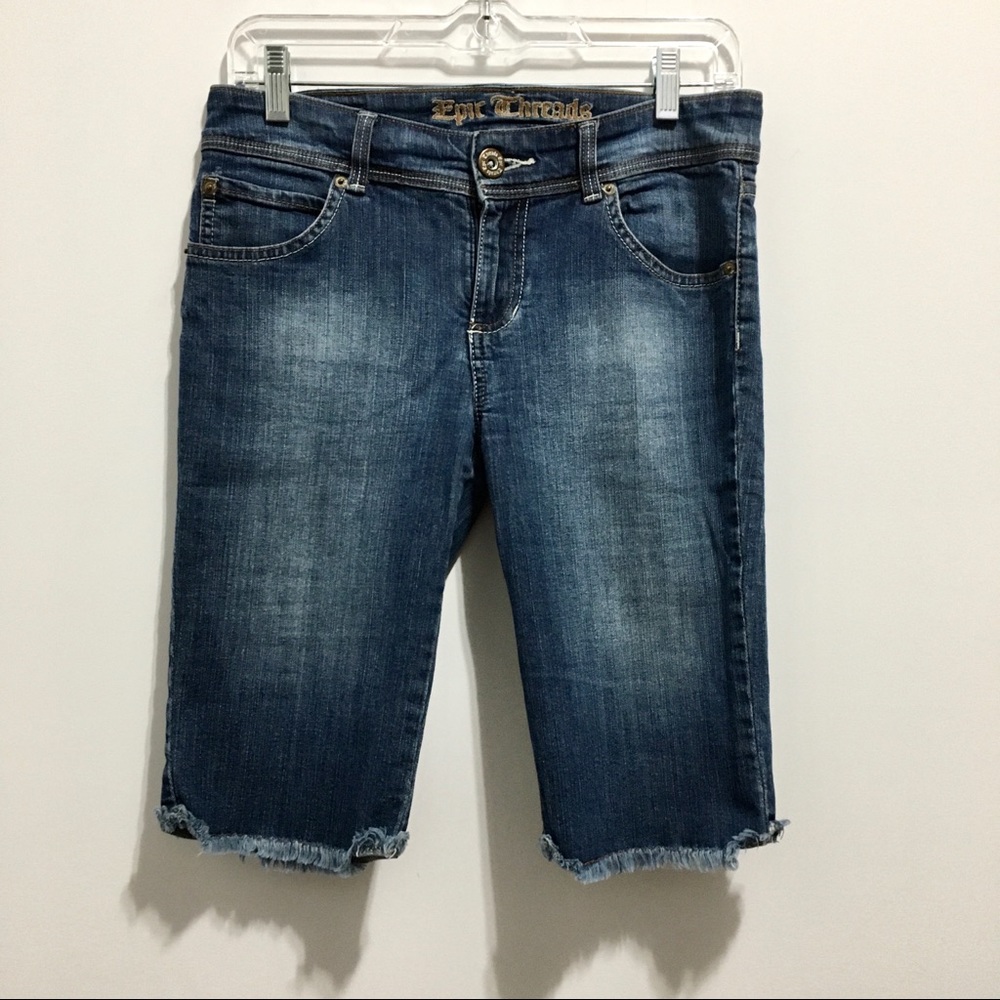 Epic Threads Women’s Blue Bermuda Jeans Denim Jorts